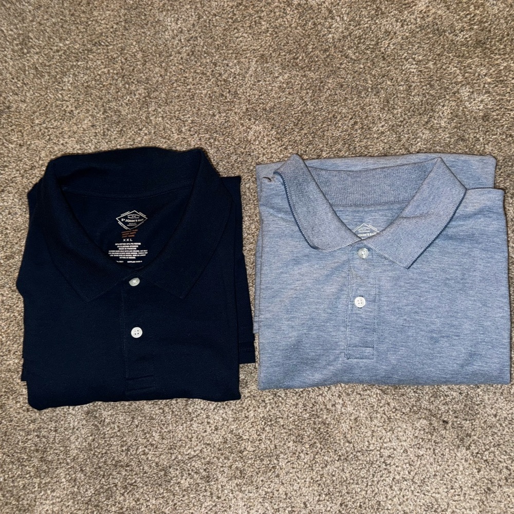 Bundle of Two (2) St. John’s Bay Men’s Polo Short Sleeve XXL 2XL